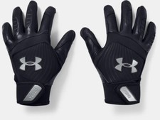 Under Armour Men's UA Yard Baseball Batting Gloves 1355544-003 Black/Pitch Gray