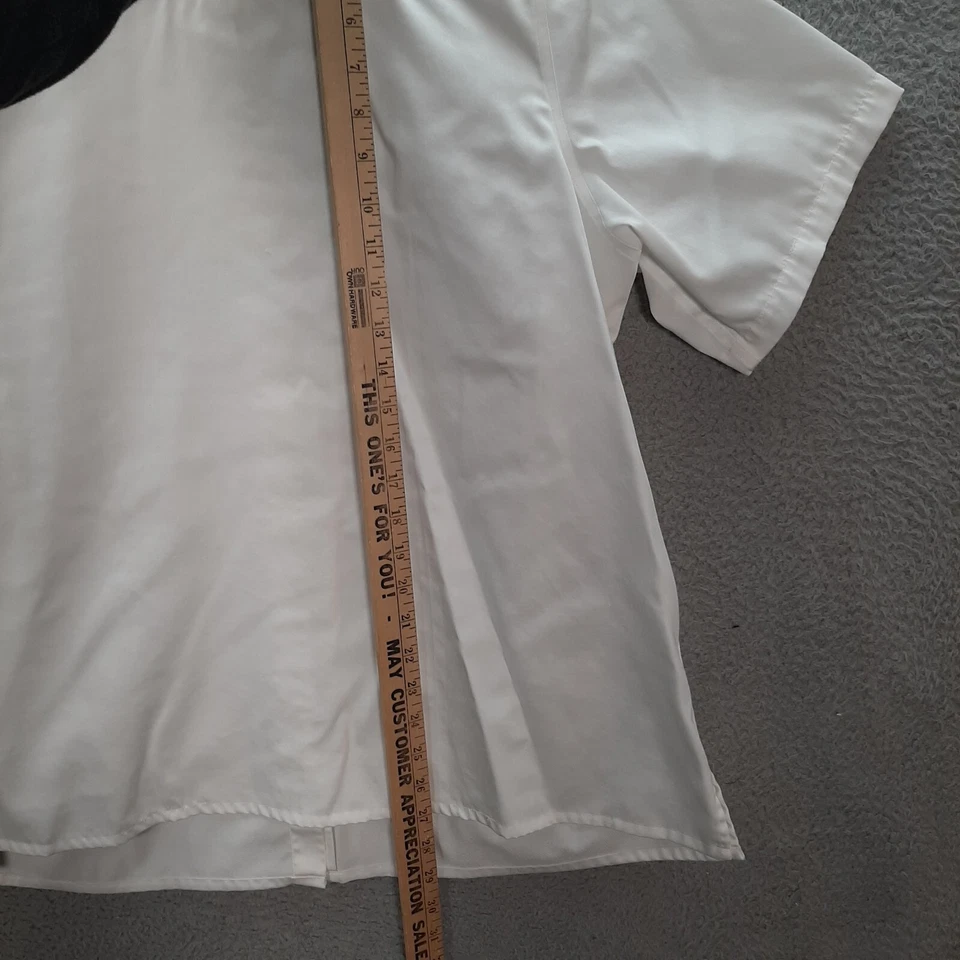 Camisa Kwik Star para mujer 1X blanca de repuesto uniforme de empleado ropa de trabajo abotonada Foto 4 de 4