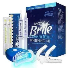 MagicBrite Complete Teeth Whitening Kit At Home Led Light Included