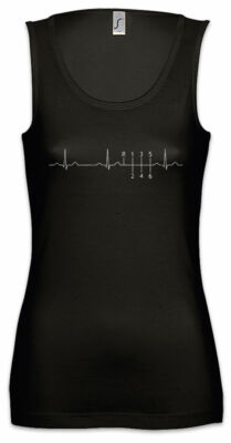 Heartbeat Gear Shift Damen Tank Top Rennfahrer Petrol Head Fun Auto Liebe Car