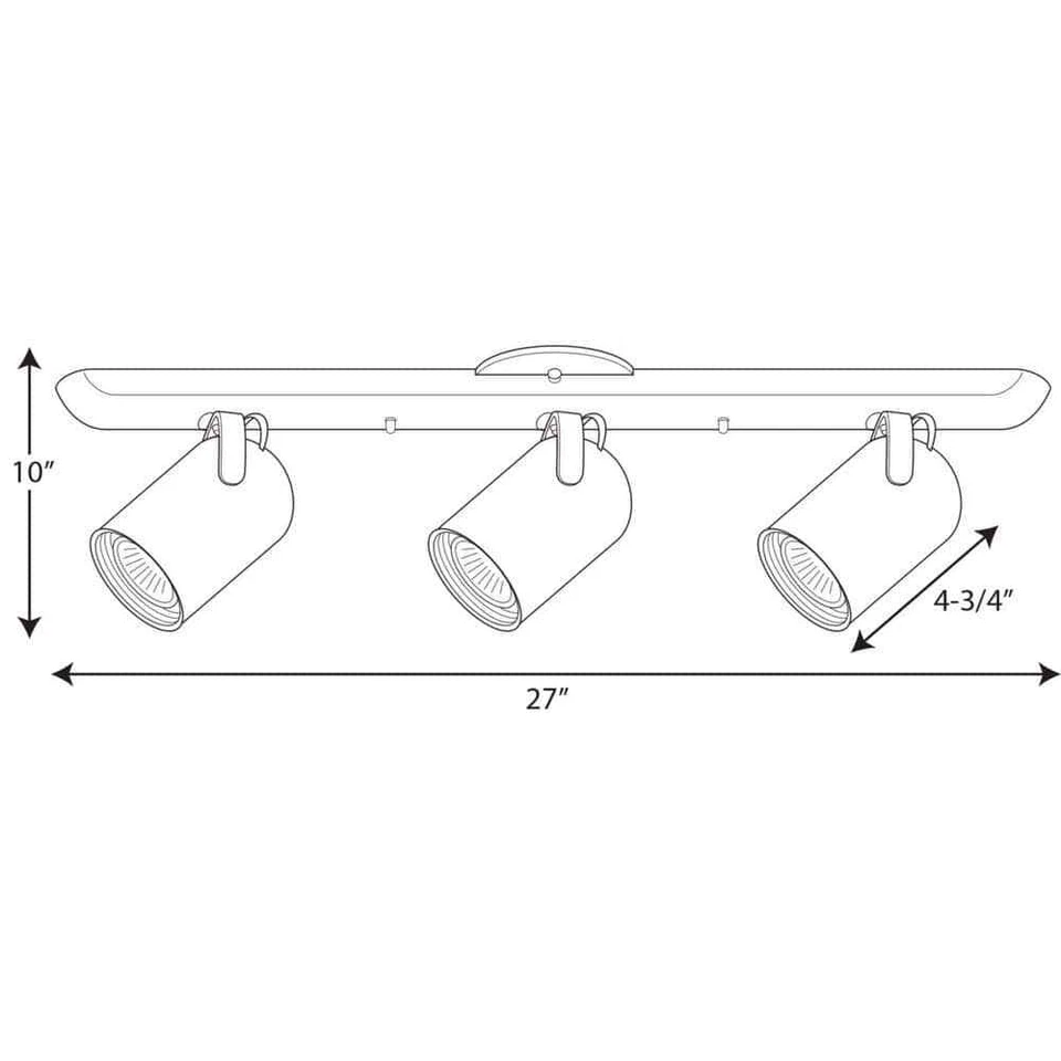 Progress Lighting 3-Light Brushed Nickel Spotlight Fixture - Image 3 of 3