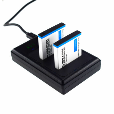 2X Battery Charger for Pentax D-LI68 D-LI122 Pentax Q7 Optio