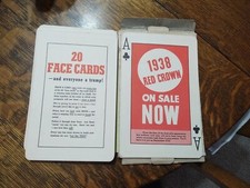 Vintage 1938 Standard Oil Company Advertising Large Deck Cards Red Crown Gas