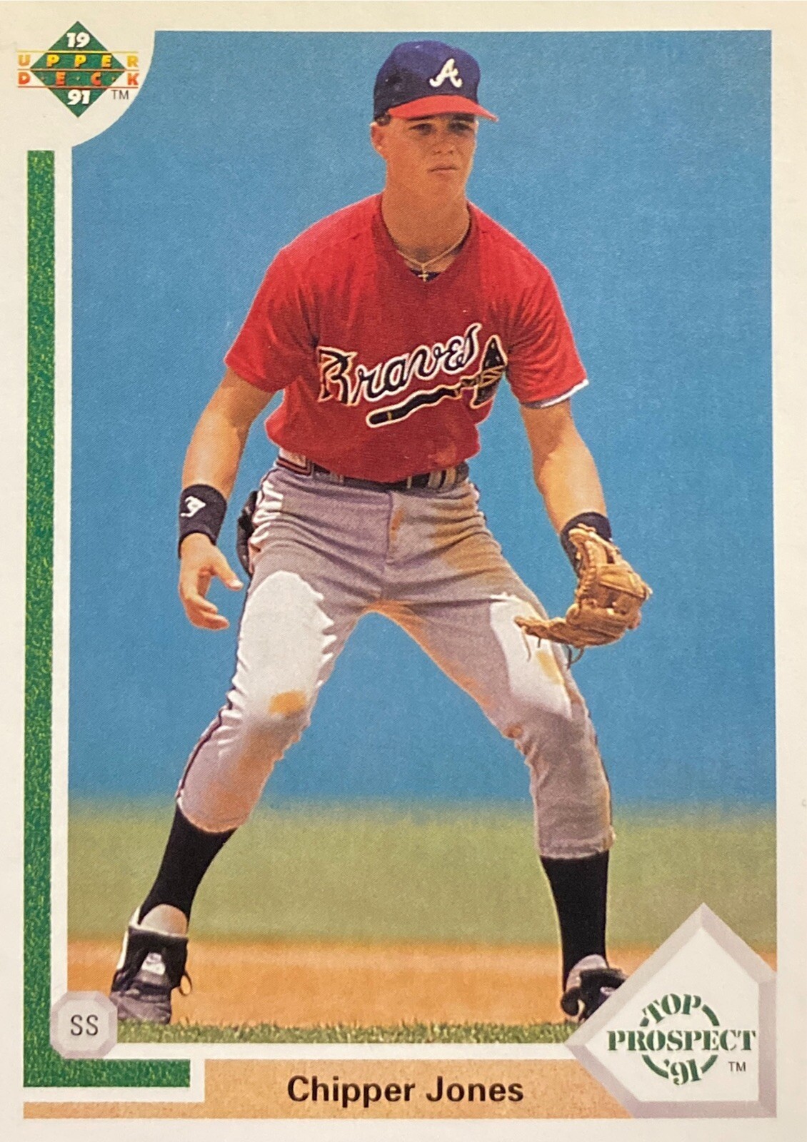 1991 Upper Deck RC #55 Chipper Jones Atlanta Braves Baseball Card