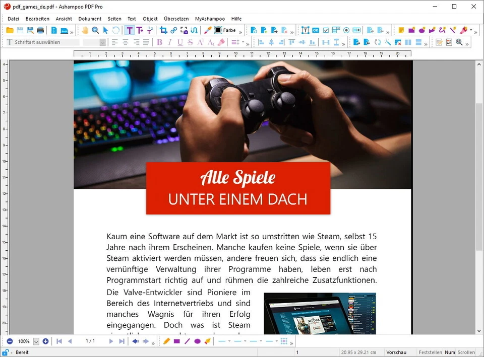 Ashampoo PDF Pro 2 für 3 PCs - Bearbeiten, Konvertieren, Zusammenfügen- Download - Bild 2 von 4