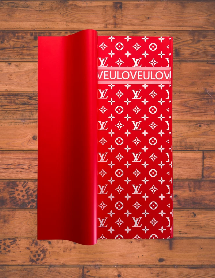 L V Korean Wrapping Paper Luxury Brand Waterproof 20 Sheets - Same Day Shipping