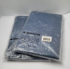 Navy Blue Bath Mat 19x30 Rectangle Bathroom Floor Rug Solid Synthetic Lot 2