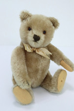 Vintage 9 Steiff Mohair Teddy Bear with Bow - No Button