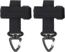 2 Stück Handschuhhalter mit Klettband, Gürtel-Clip, schwarz, verstellbar