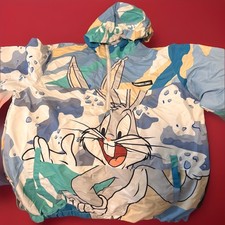 MEMBERS ONLY XL LOONEY TUNES HOODIE JACKET Bugs Bunny Y2k
