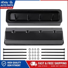 Black Center Bolt Valve Covers For 87-00 Chevy Gmc 305 350 Small Block V8 2pcs Black Center Bolt Valve Covers For 87-00 Chevy Gmc 305 350 Small Block V8 2pcs