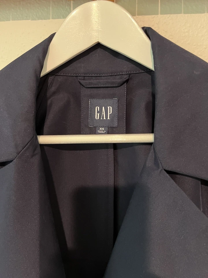 Gabardina GAP Icon lisa, repelente al agua, azul marino XS Foto 3 de 4