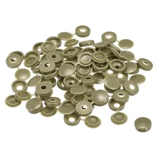 uxcell 100Pcs 5mm Hinged Screw Cover Caps Plastic Fold Snap 5mm, Green 