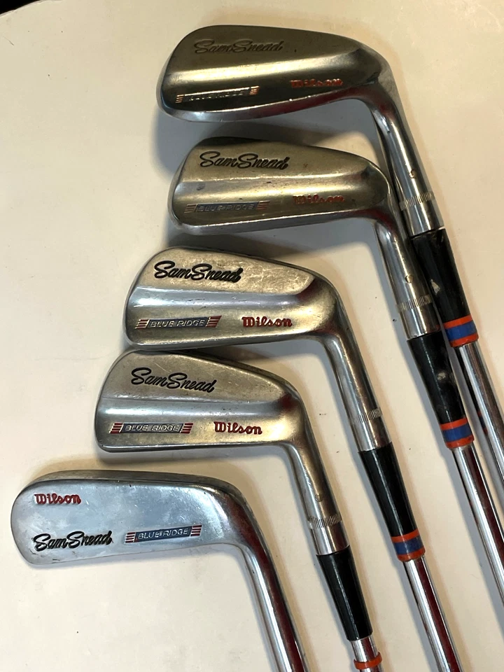 Wilson Sam Snead Blue Ridge Golf Iron 3, 5, 7, 9 & Putter 24085 vintage 70's - Image 2 of 4
