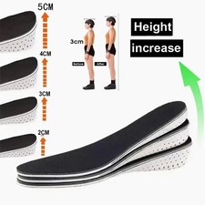 Men Women Invisible Height Increase Insoles Heel Lift Taller Shoe Inserts Pad US