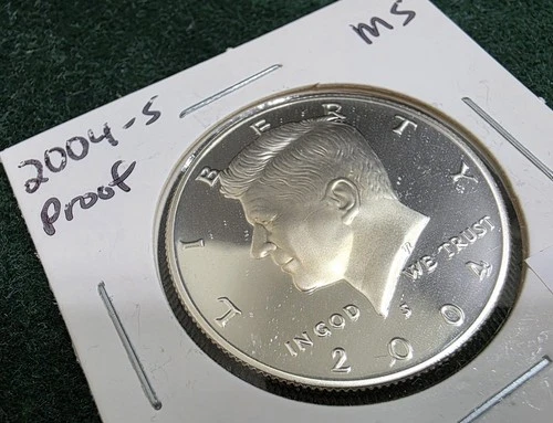 Dazzling 2004-S Silver Proof Kennedy Half Dollar, 90% Silver