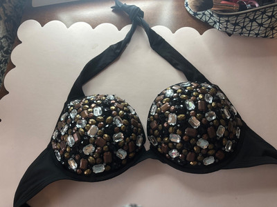 Rare Victoria s Secret jeweled bombshell swim bra top 34D never worn