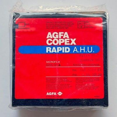 Agfa Copex Rapid AHU 35mm B&W microfilm 100' BULK ROLL SEALED *FREEZER STORED*