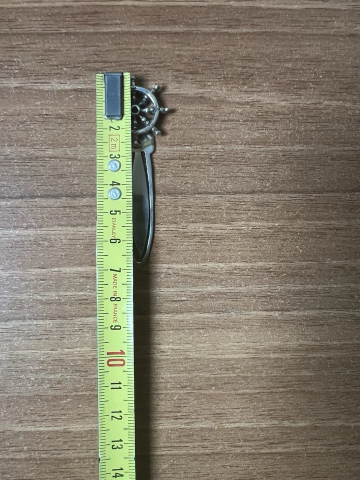 Segnalibro Vintage In Argento 800 Con Timone - Immagine 4 di 4