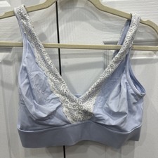 Soma Embraceable Wireless UL Geo Lace Trim Bra Size L
