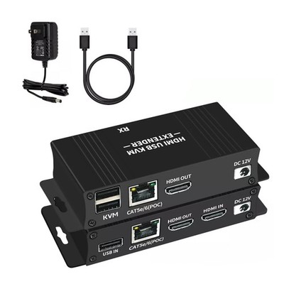 60M HDMI USB KVM Extender Splitter Loop POC über Ethernet Cat5e/6 1080P RJ45 ffr