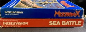 INTELLIVISION 2 GAME LOT MISSION X CIB & SEA BATTLE CIB VGC CLEANED & TESTED