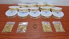 Gold Necklace Chain 14Rolls for Jewelry Making,Plus Connectors,In New Condition