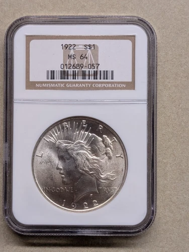1922 Peace Silver Dollar $1 - NGC MS64