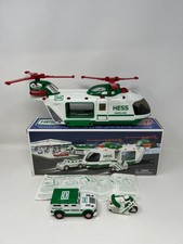 Hess 2001 Toy Helicopter with Motorcycle and Cruiser