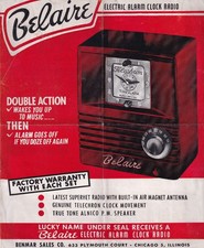 Belaire Electric Alarm Clock Radio Sales Letter Advertisement