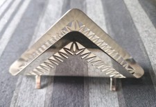 Vintage WMF Serviettenhalter Briefhalter Versilbert Dreieck Mid-Century Modern