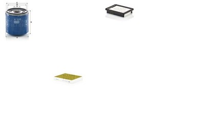 MANN-FILTER Inspektionspaket Filtersatz L Filtereinsatz Aktivkohlefilter M22x1.5