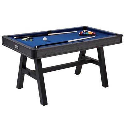 Harrison Collection 5 Ft Billiard Pool Table, Black and Blue