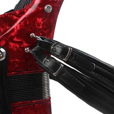 2Pcs Black Accordion Shoulder Straps Adjustable Belt