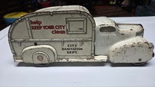 Marx Vintage Pressed Steel City Sanitation Dept Truck Toy White
