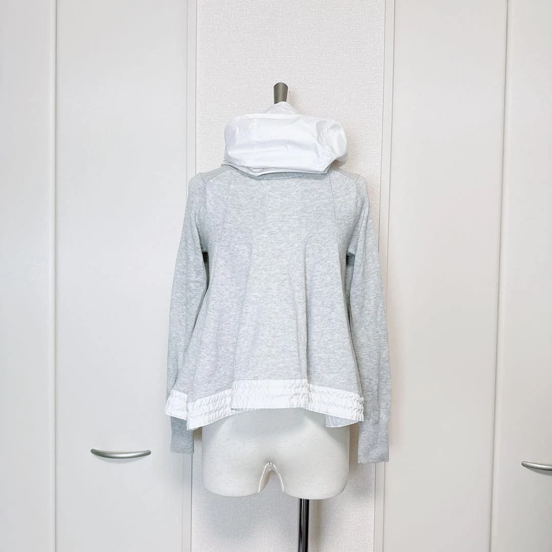 Sacai Felpa con Cappuccio Cardigan Cashmere