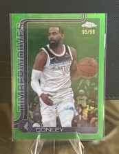 2025 Topps Chrome Green Refractor Mike Conley #132 /99 Minnesota Timberwolves
