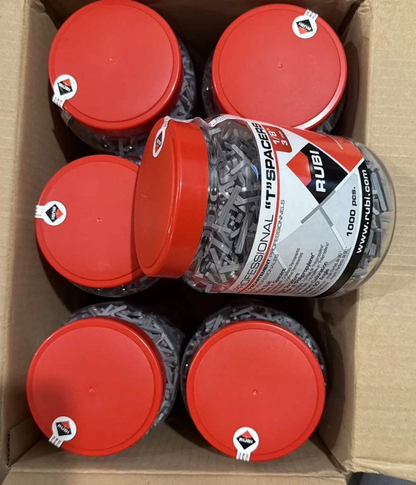 Rubi Professional T Tile Spacers 1/8" (3mm) 1000C/U X12pcs 12000 PCS NEW - Image 3 of 4