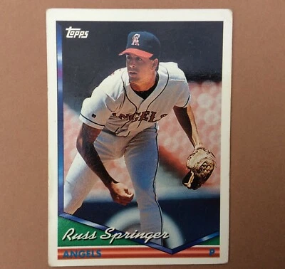 1994 TOPPS Carte BASEBALL n° 113 RUSS SPRNGER ANGELS Trading Card - Photo 1/2