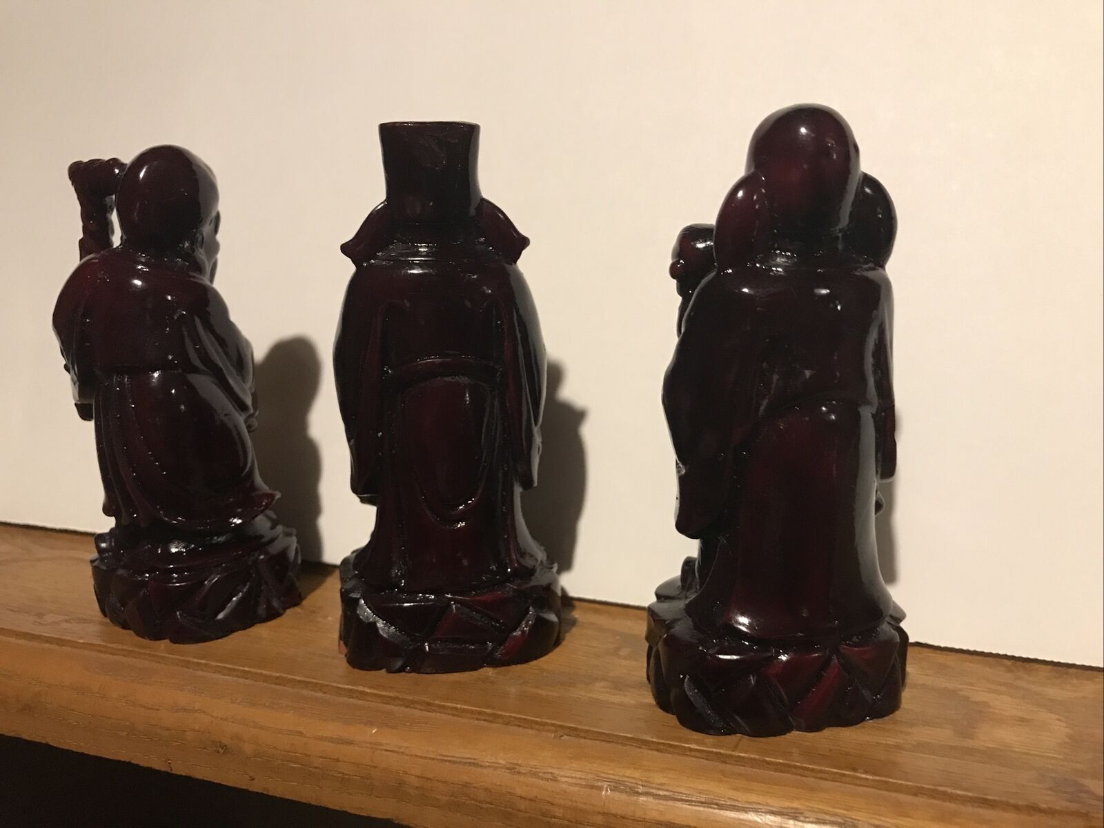 Three Red Resin Wise Men Chinese
