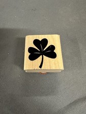 3 Leaf Clover Wooden Rubber Stamp 194