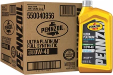 Pennzoil Ultra Platinum Full Synthetic 0W-40 Motor Oil (1 Quart, Case of 6)
