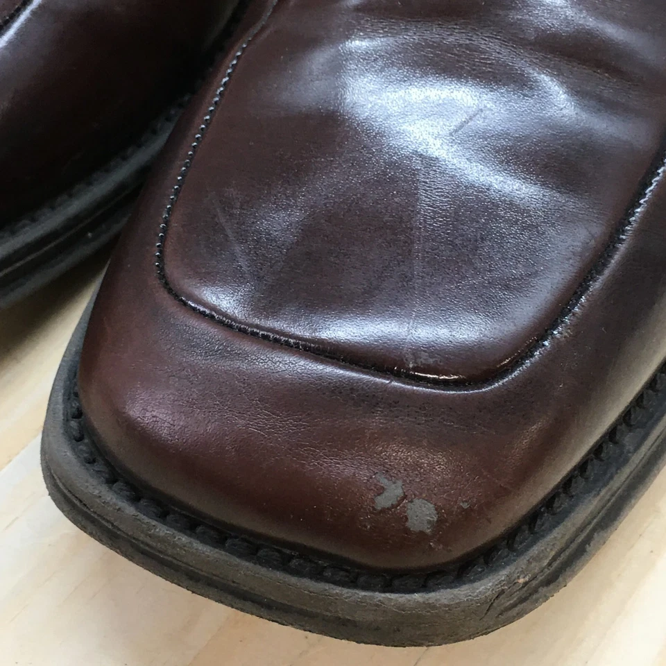 Zapatos de vestir Kenneth Cole Reaction para hombre 8,5 M simplicidad Oxford marrón imitación cuero Foto 4 de 4