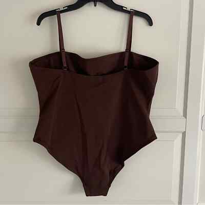 ハードディスク New! SKIMS Fits Everybody Square Neck Bodysuit Size 4X - Cocoa