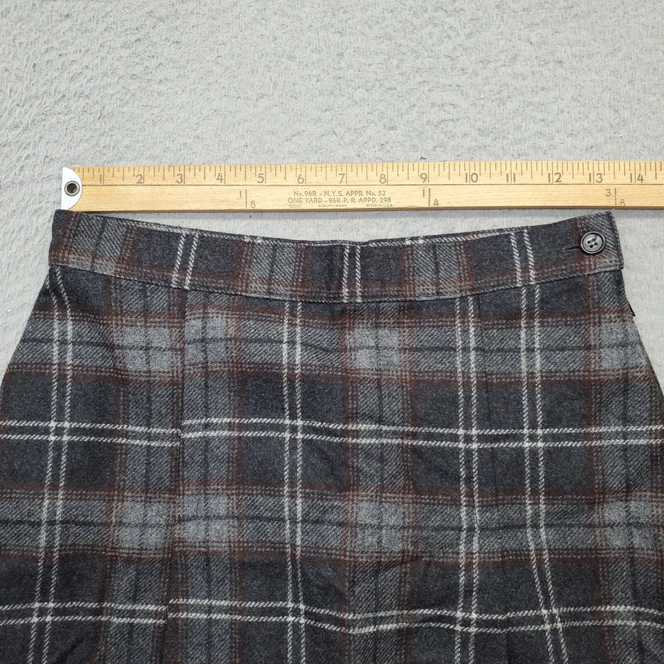 Saia feminina United Colors Of Benetton linha A 42 multi xadrez forrada com zíper de ventilação - Imagem 4 de 4