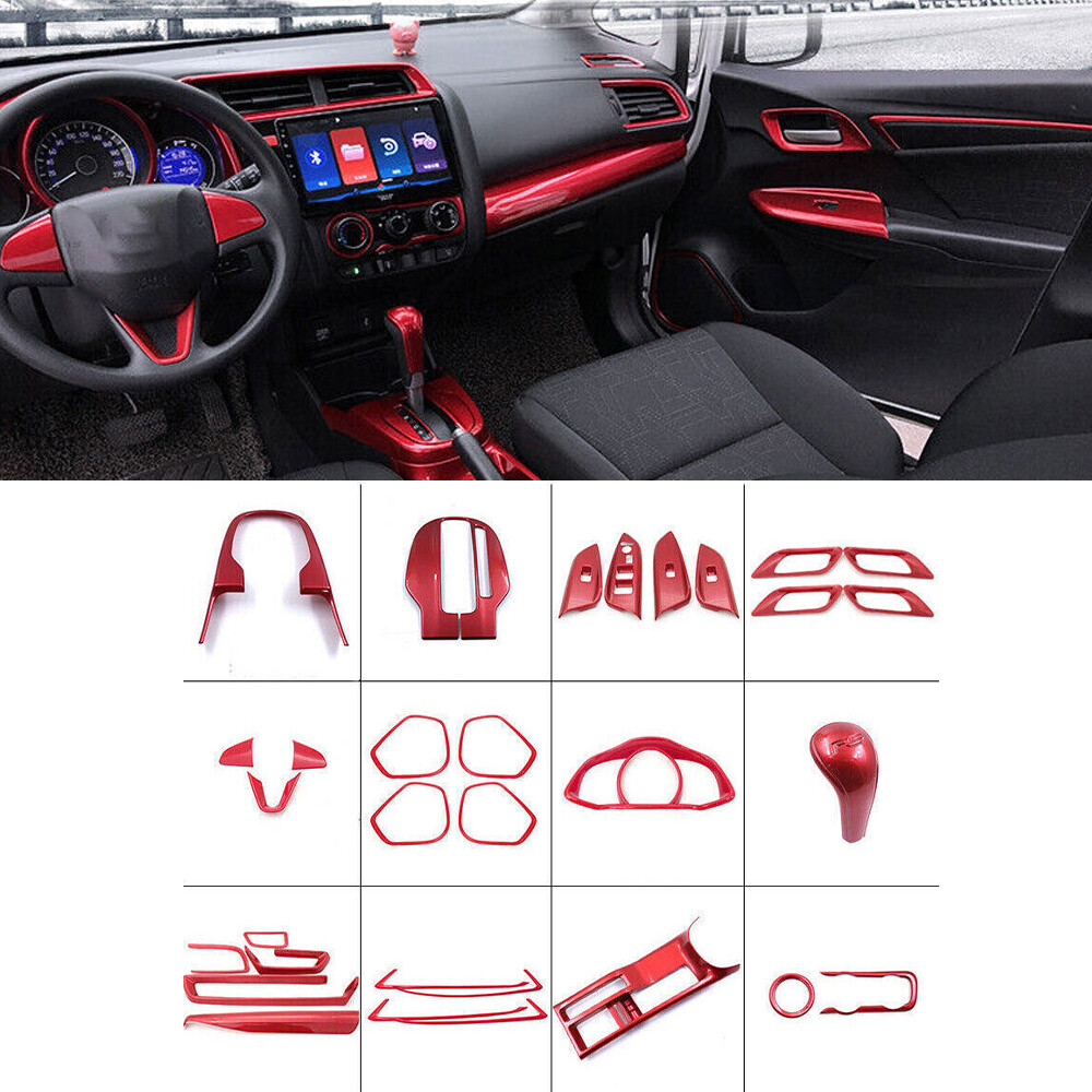 For Honda Fit Jazz 2016 2014-2020 Plastic Red Interior Full Set