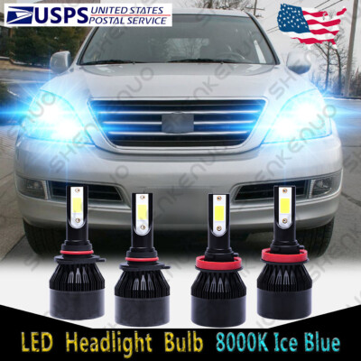 For Lexus GX470 2003 2004 2005 2006 2007 2008 2009 LED Headlight Bulbs Hi Lo C9L