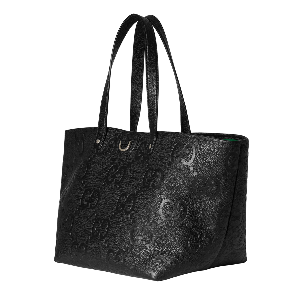 GUCCI Medium Jumbo GG $2890 Black Leather Tote Bag New And GUCCI Medium Jumbo GG $2890 Black Leather Tote Bag New And