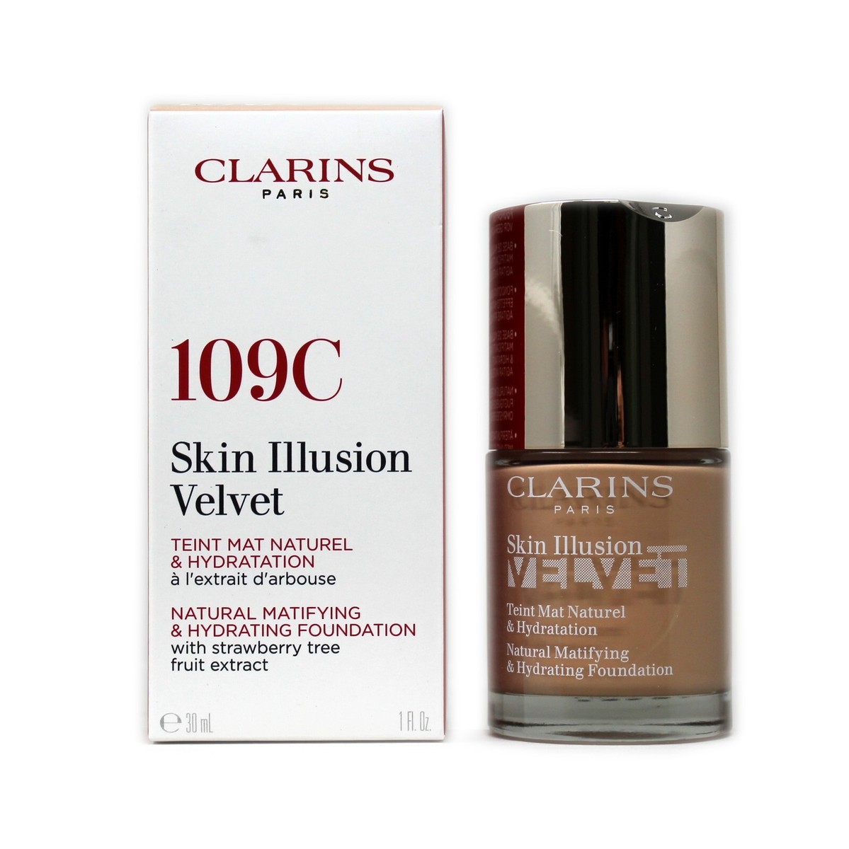CLARINS SKIN ILLUSION VELVET FOUNDATION 30 ML/1 FL.OZ. #109C | eBay