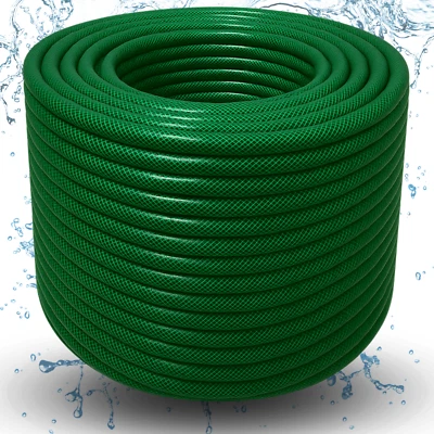 BIG PLAYER24 Gartenschlauch Lang 3/4 Zoll 100m Wasserschlauch Schlauch Grün Wasser
